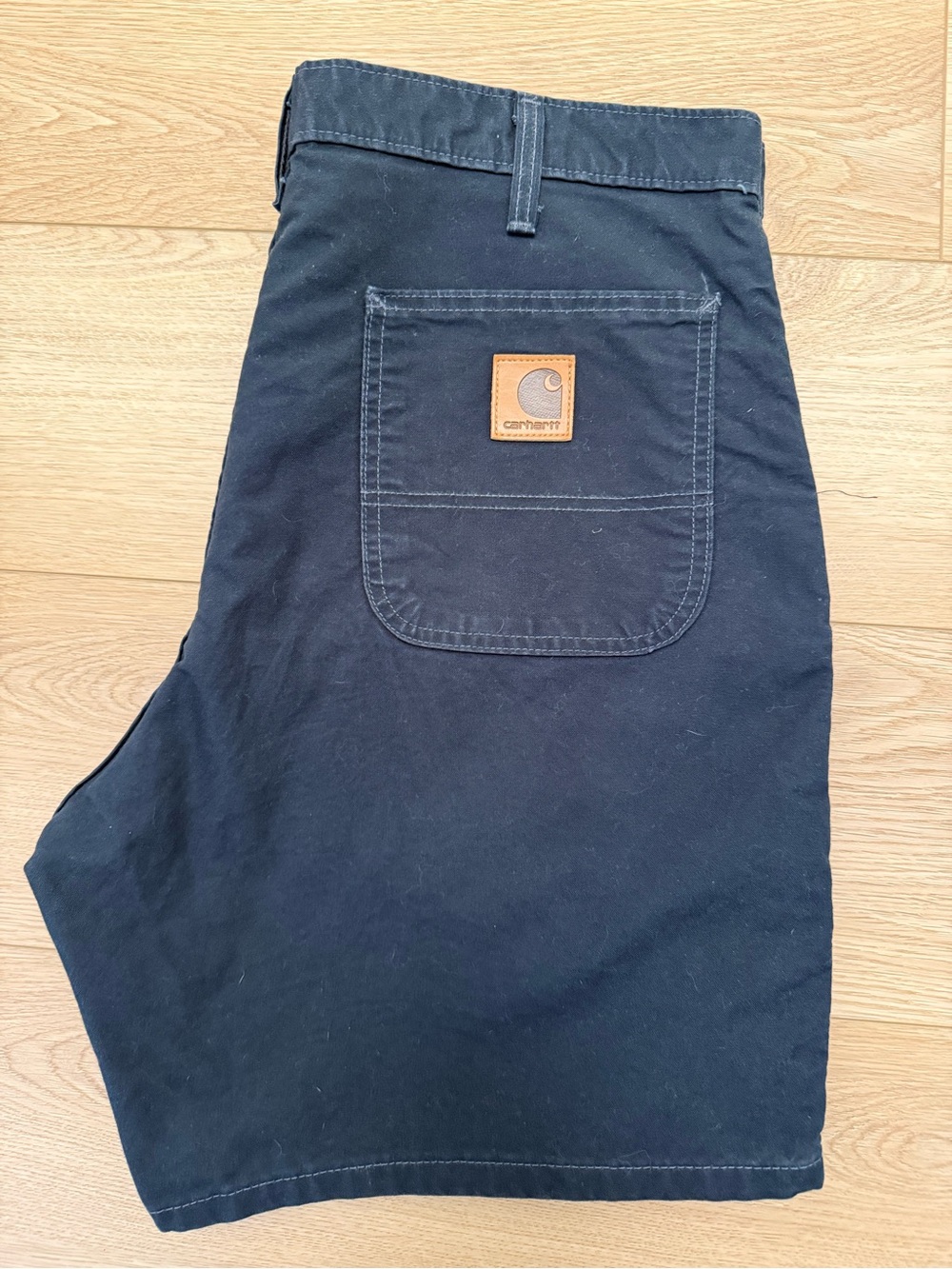 Carhartt Men's Navy Relaxed Jeans with Patch Back Pocket